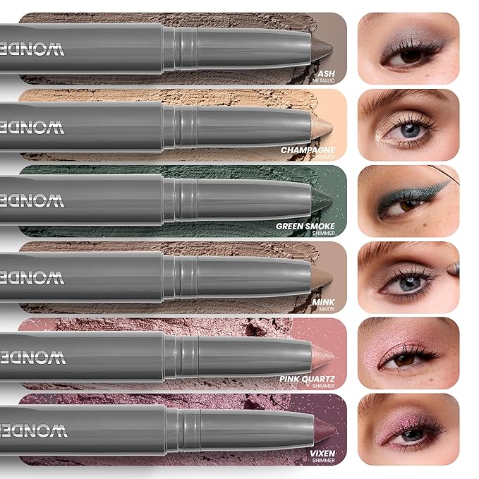 Wonderskin IYKYK Eyeshadow Stick - Longwear Eye Shadow Sticks, Budge-Proof and Waterproof Matte Eyeshadow Stick with Built-in Sharpener (Mink)