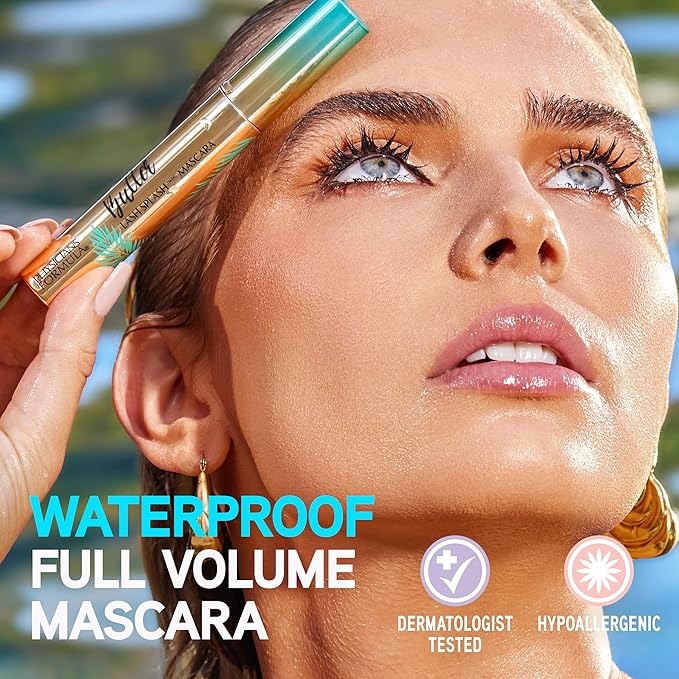Physicians Formula Butter Lash Splash Waterproof Mascara, Buildable Formula with Murumuru Butter & Lash-Strengthening Keratin, Provides Full Volume, Lift, & Length, Cruelty-Free - Blackest Black