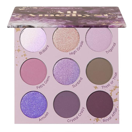 ColourPop All Amethyst Eyeshadow Palette - Metallic Opalescent with Duo Chrome Finishes - High-Pigment Eye Makeup with a Long-Wearing Formula (0.3 oz)