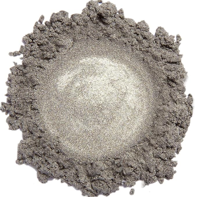 Demure Mineral Eye Shadow (Pewter) - Shimmer Loose Powder, Glitter Eyeshadow, Organic Natural Makeup, Professional Eye Makeup