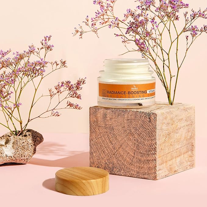 Purifect Vitamin C Brightening Facial Moisturizer Cream – Radiance-Boosting Hydration with Vitamin C, E, Collagen & Hyaluronic Acid – Non-Greasy, Made in USA, 50ml