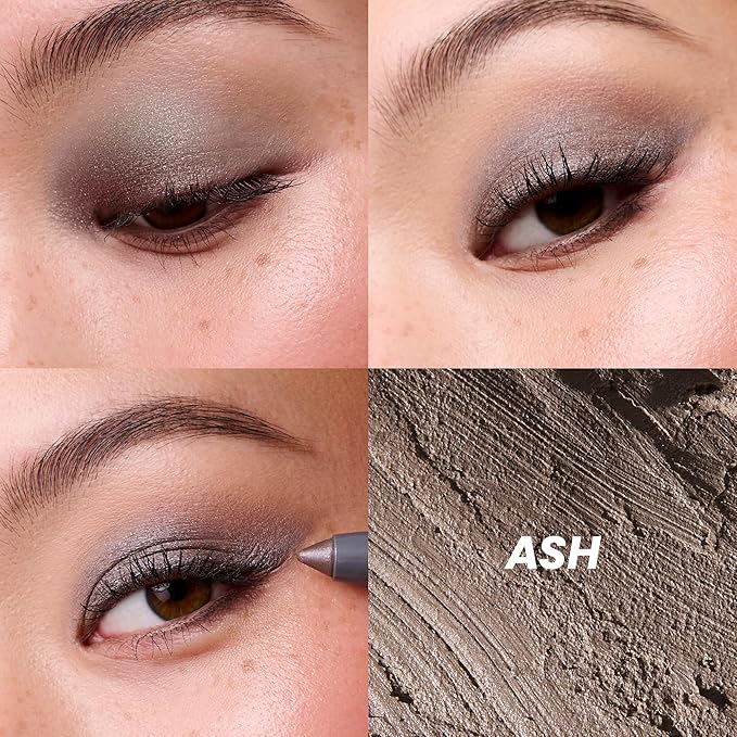 Wonderskin IYKYK Eyeshadow Stick - Longwear Eye Shadow Sticks, Budge-Proof and Waterproof Shimmer Eyeshadow Stick with Built-in Sharpener (Ash)