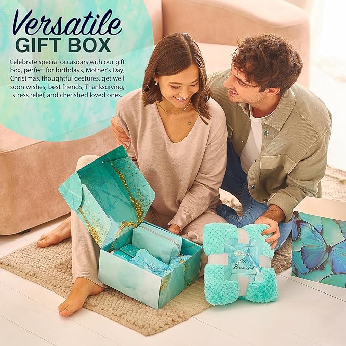 11 Pcs Spa Gift Basket for Women – Luxury Bath Set with Shower Steamers, Water Tumbler, Fuzzy Socks & More – Relaxing Pamper Kit for Birthday, Mother’s Day & Self Care Gifts