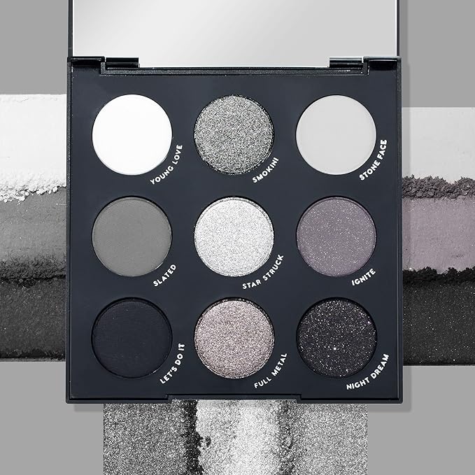 ColourPop Blowin' Smoke Eyeshadow Palette - Silver & Smokey Eye Eyeshadow Palette with Metallic & Matte Finishes - High-Pigment Eye Makeup with Long-Wearing Formula (0.3 oz)