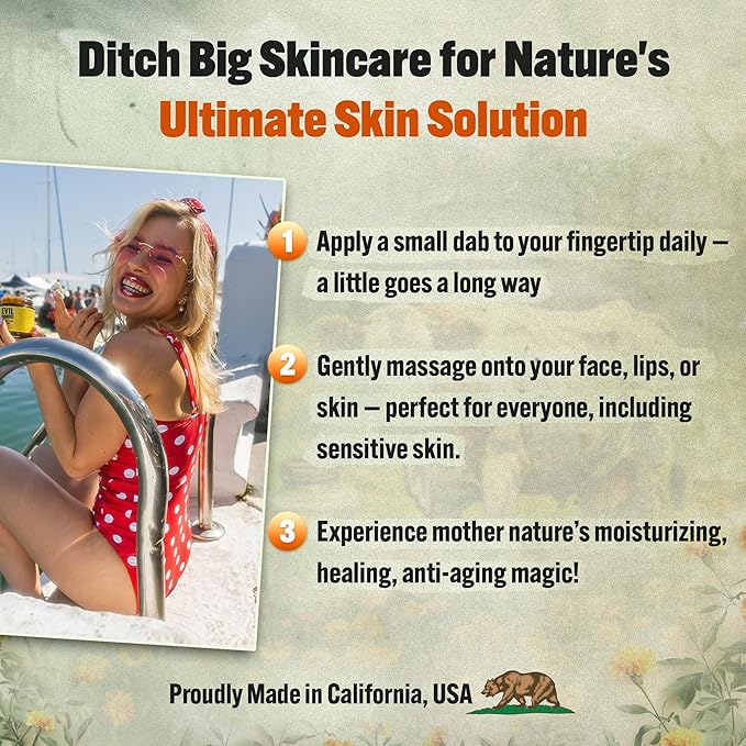 Whipped Beef Tallow and Honey Balm Moisturizer for Skin, Face, Lips, Body - Citrus