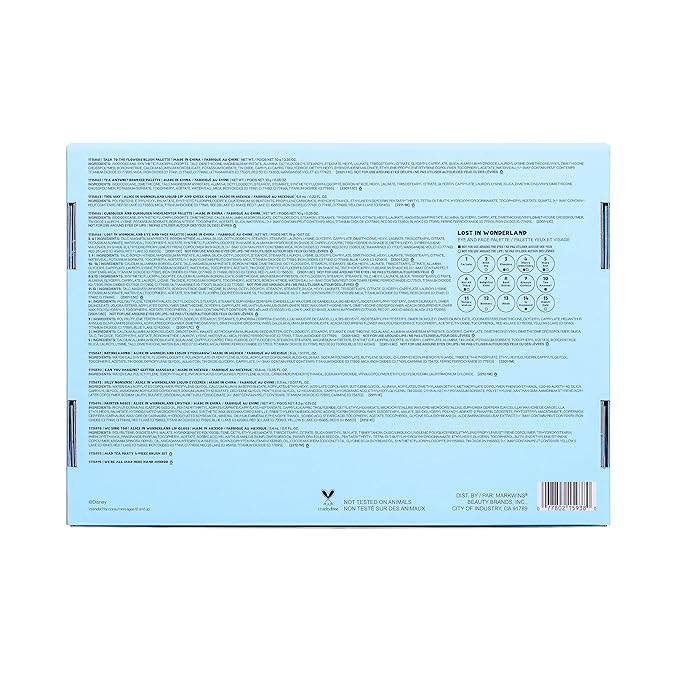 wet n wild Alice in Wonderland PR Box - Makeup Set with Versatile Brushes, Buildable & Blendable Palettes, Vibrant Colors, & Lip Glosses for Unique Looks, Cruelty-Free & Vegan