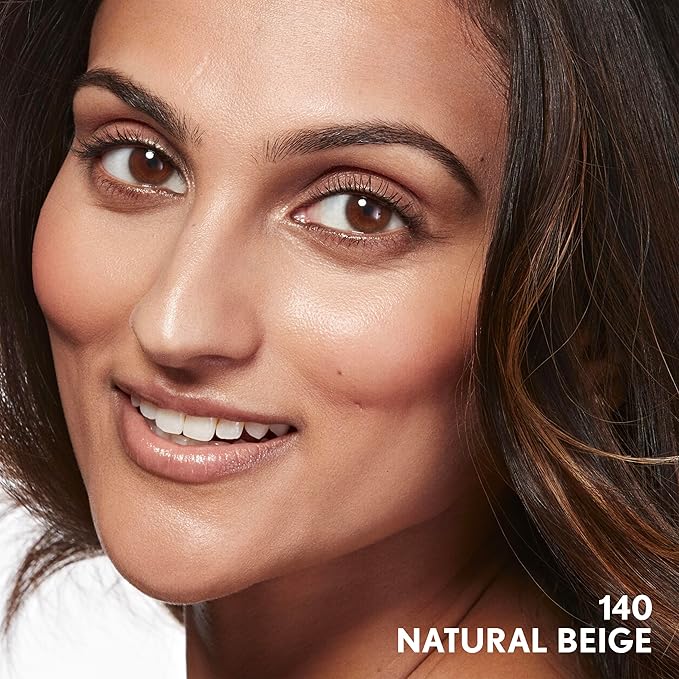 COVERGIRL Clean Invisible Foundation Makeup, Dewy & Glowy Finish, Buildable Coverage, Skin-Like Smooth Look, Vegan, Natural Beige, 1oz