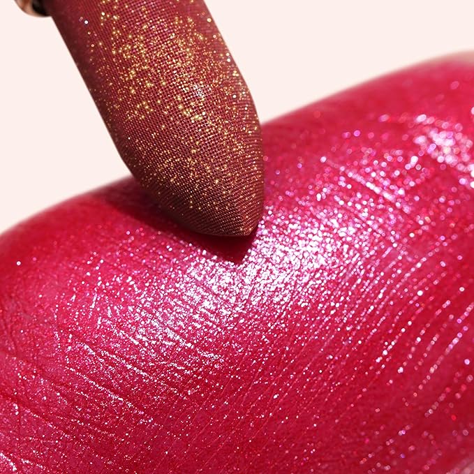 Oulac Shimmer Lipstick for Women, Infinity High Shine Finish, Hydrating Lip Color Infused with Damask Rose Oil for All-Day Comfort, Gluten-Free Vegan Beauty, D03 Soirée Red