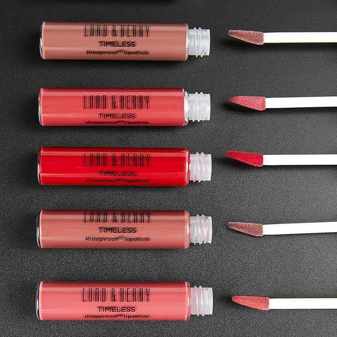 Lord & Berry Timeless Kissproof Semi Matte Liquid Lipsticks Ultra Light & Thin Coverage for Smooth & Nourished Lips Long Lasting Lipstick for Women, Vegan & Cruelty Free Makeup Set, Muse