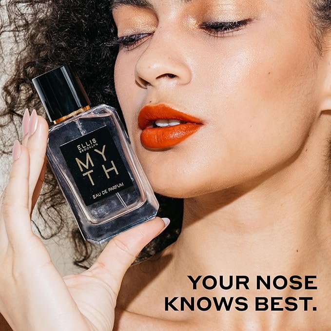 Ellis Brooklyn MYTH Eau de Parfum, Sophisticated Jasmine Musk Perfume for Women, Clean, Vegan, Paraben-Free, Long Lasting, Notes of Bergamot, Tiger Orchid & White Cedarwood, 50ml / 1.7oz