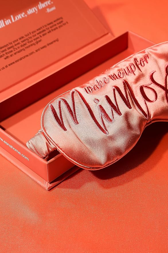 Luxury Silk Sleep Mask 22-Momme Mulberry Silk Ultra Comfort Deeper Relaxation Present-Ready Packaging Luxury Christmas for Her Eyeshade for Night Sleeping Travel Nap