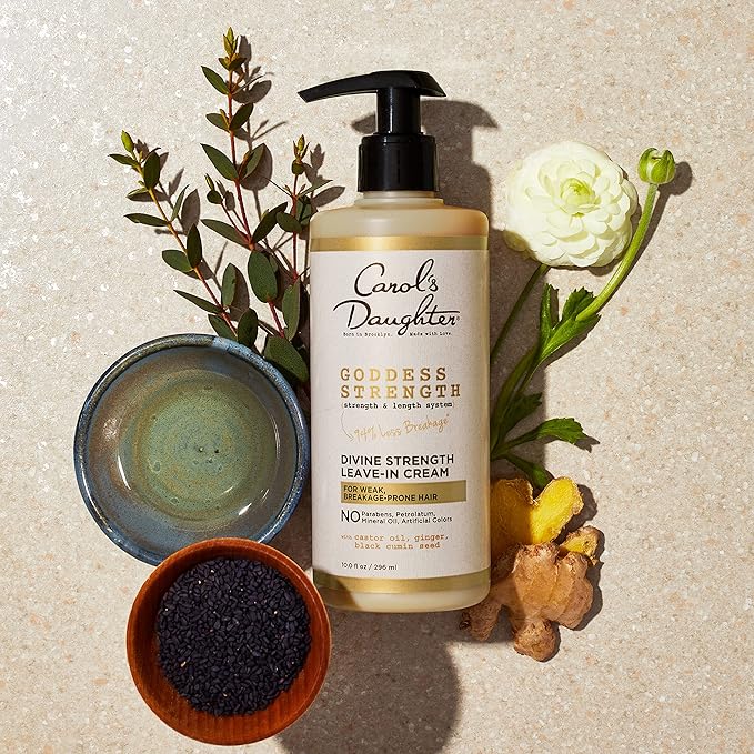 Carol's Daughter X Coco Gauff Goddess Strong Bundle: Hair Care Kit with Shampoo, Conditioner, Leave-In Treatment and Scalp Oil, 4 Items
