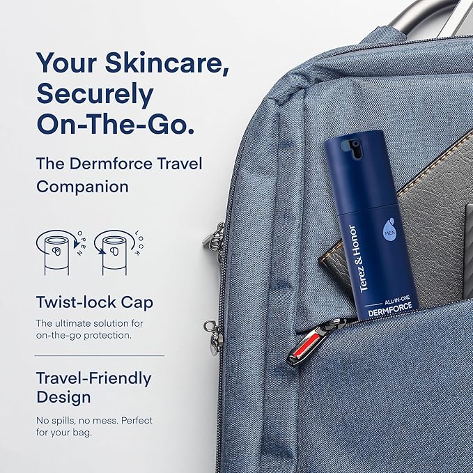 TEREZ & HONOR 6-In-1 Face Cream for Men: Korean Dermforce Anti-Aging Moisturizer Cream with Niacinamide & Bakuchiol - Reduces Wrinkles, Dark Spots, Eye Bags & Puffiness - K-Beauty Skincare 2.8oz