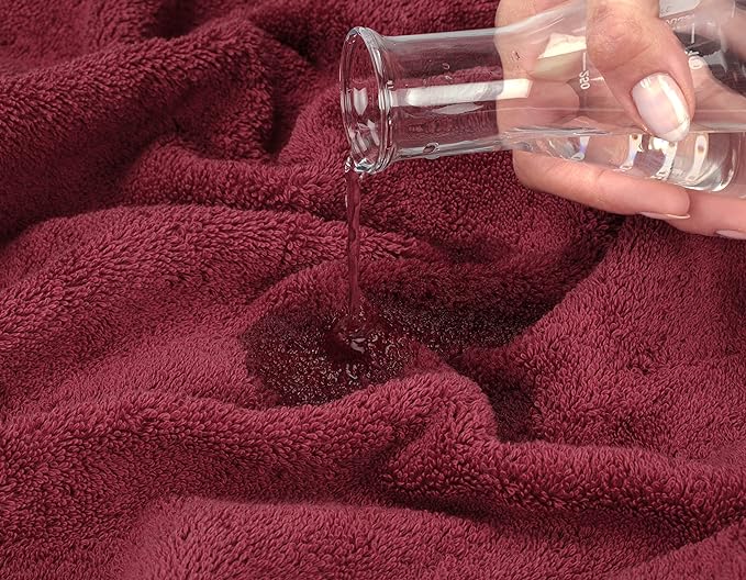 American Soft Linen Luxury 6 Piece Towel Set, 2 Bath Towels 2 Hand Towel 2 Washcloths, 600 GSM 100% Cotton Turkish Towels for Bathroom, Bordeaux Red Towel Sets