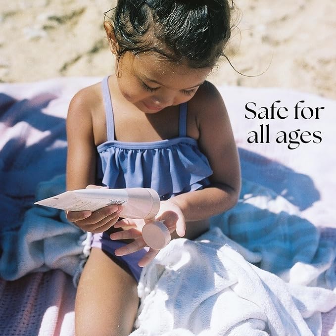 SPF 50 Mineral Sunscreen - Reef Friendly, Ocean Safe, Vegan Sunscreen Lotion for All Ages, No White Residue, Water-Resistant, 3.4 fl oz