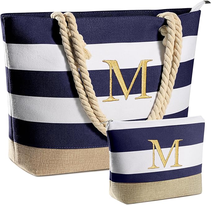 YOOLIFE Beach Bags for Women - Travel Canvas Beach Tote, Pool Waterproof Bag, Travel Essentials, Gifts for Women Birthday