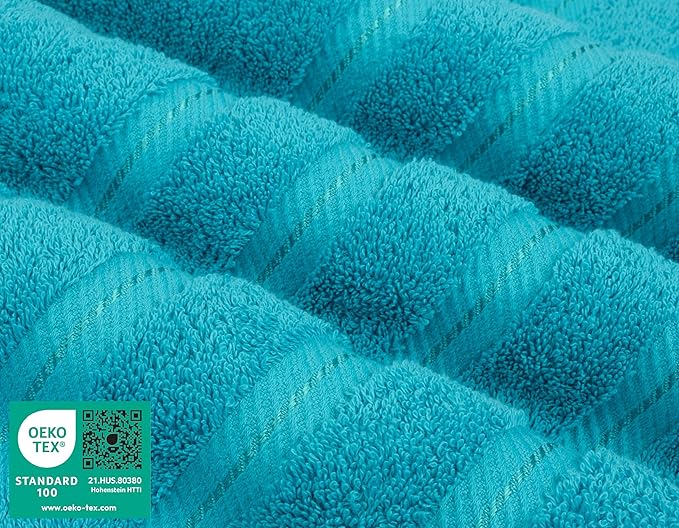 American Soft Linen 35x70 Jumbo Large Bath Towels, 600 GSM 100% Cotton Turkish Bath Sheet, Oversized Luxury Bath Towels for Bathroom Beach and Pool, Aqua Blue
