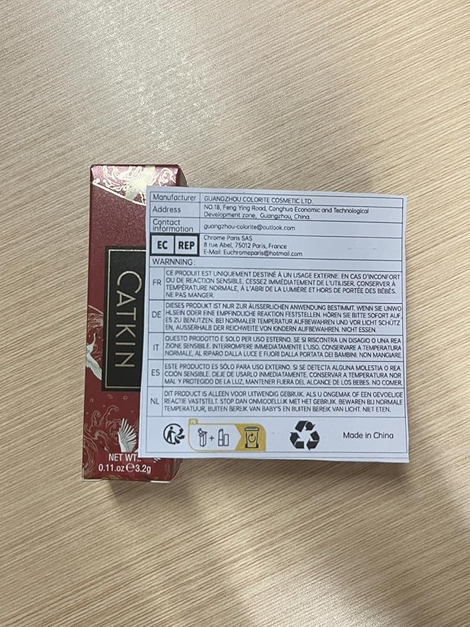 Catkin Semi-Matte Lipstick Hydrating High Impact Color Infused with Vitamin E and Avocado Oil Smooth Soft Texture Long Lasting Matte Finish 155