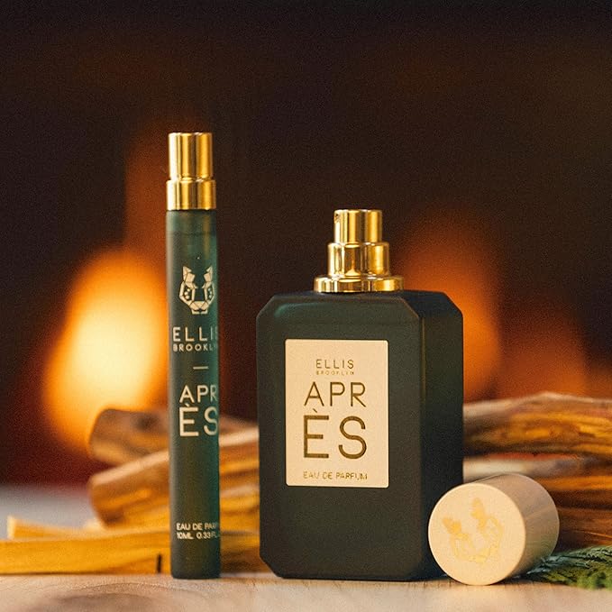 Ellis Brooklyn APRÈS Eau de Parfum, Winter-Inspired Unisex Fragrance with Bourbon, Vanilla & Evergreens, Clean, Long-Lasting, Sustainable Luxury Perfume, Made in the USA, 10ml / 0.33oz