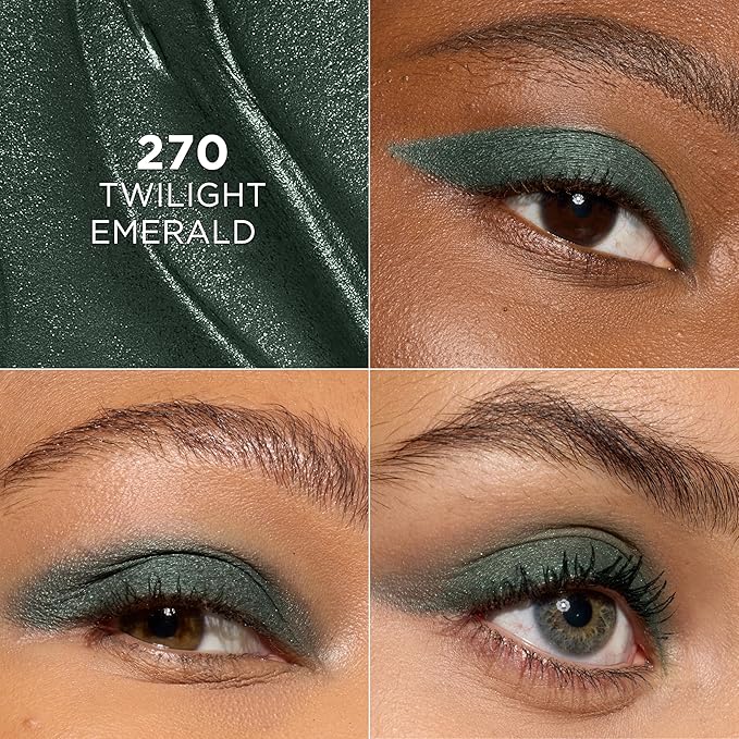 L'Oreal Paris Makeup Le Shadow Stick Eyeshadow, Blendable, Smudge-Resistant, Smokey Cream Eyeshadow, 270 Twilight Emerald