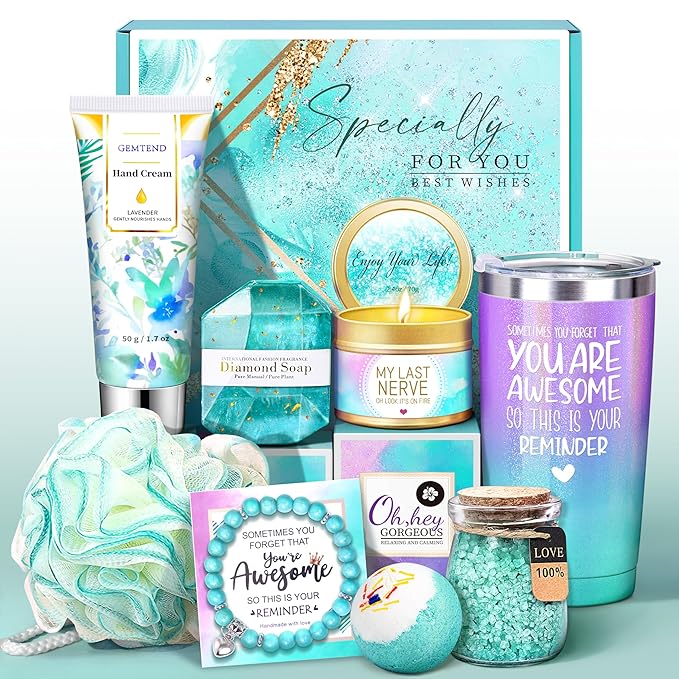 Birthday Gifts for Women, Gifts for Women, Mom, Wife, Girlfriend, Sister, Friends, Her, Relaxing Spa Gifts Basket Self Care Gifts, Christmas, Valentine's Day, Mother's Day Gifts