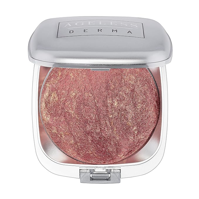 Baked Mineral Makeup Healty Blush with Botanical Extracts (Berry Swirl) Made in USA. Highlighter Makeup