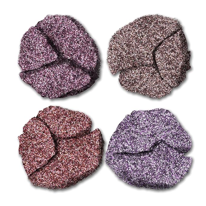 Pixi Beauty Glitter-y Eye Quad - RoseBronze | Four Pressed Glitter Eyeshadow Shades | Castor Oil & Vitamin E Infused Eye Makeup