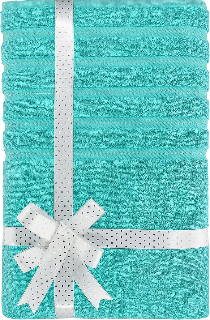American Soft Linen 35x70 Jumbo Large Bath Towels, 600 GSM 100% Cotton Turkish Bath Sheet, Oversized Luxury Bath Towels for Bathroom Beach and Pool, Turquoise
