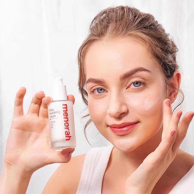 menorah Milky Hydrating Cream with Lemna & Oat – Ultra Lightweight, Soothing & Moisturizing Facial Lotion for Sensitive & Dry Skin, Daily Hydration & Comfort